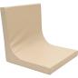 Preview: Matte für Leseecke, 60 x 60, mit Lehne, beige