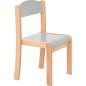 Preview: Stuhl Philip 3, Sitzhöhe 35 cm, für Tischhöhe 59 cm, grau