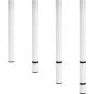 Preview: Runde Tischbeine, 4 Stck., höhenverstellbar, 40-58 cm, weiss