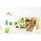 Preview: Wandschutz aus PET-Recyclingmaterial, Blatt, Aussparungen, H 50