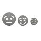 Preview: Moosgummi Sticker, Gesichter und Emotionen