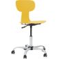 Preview: Drehstuhl Ergo auf Rollen, höhenverstellbar, gelb