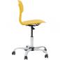 Preview: Drehstuhl Ergo auf Rollen, höhenverstellbar, gelb