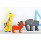 Preview: Schnitzholz Zootiere 3er Set