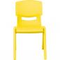 Preview: Stuhl Felix 2, Sitzhöhe 30 cm, für Tischhöhe 53 cm, gelb