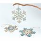 Preview: Holz-Anhänger - Schneeflocke