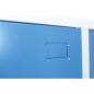 Preview: Metallspind, H 180 cm, mit 6 Fächern, Zusatzablage, blau