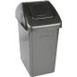 Preview: Abfallbehälter E mit Schwingdeckel, 10 l, schwarz