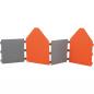 Preview: Wandschirm aus Filz, Haus, orange, 70 x 90