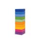 Preview: Sitzkissen Regenbogen, quadratisch, H 10 cm - 10er-Set