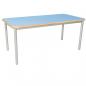 Preview: MILA Tisch 4 HPL, 140x70 cm, Tischhöhe 64 cm - HPL hellblau