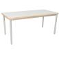 Preview: MILA Tisch 2 HPL, 140x70 cm Tischhöhe 52 cm - HPL grau