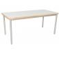 Preview: MILA Tisch 6 HPL, 140x70 cm, Tischhöhe 76 cm - HPL grau