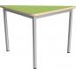 Preview: MILA Tisch 3 HPL, dreieckig, Seite 90 cm, Tischhöhe 58 cm - HPL grün