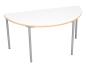 Preview: MILA Tisch 3 HPL, halbrund, Diagonale 140, Tischhöhe 58 cm - HPL weiss