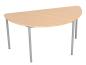 Preview: MILA Tisch 2 HPL, halbrund, Diagonale 140, Tischhöhe 52 cm - HPL Buche
