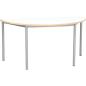 Preview: MILA Tisch 3 HPL, halbrund, Diagonale 160, Tischhöhe 58 cm - HPL weiss