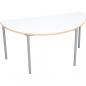 Preview: MILA Tisch 3 HPL, halbrund, Diagonale 160, Tischhöhe 58 cm - HPL weiss