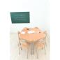 Preview: MILA Tisch 3, trapezförmig, Seite 160 cm, Tischhöhe 58 cm - Buche