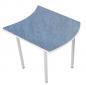 Preview: Flüstertisch 4, wellenförmig klein, Tischhöhe 64 cm - blau