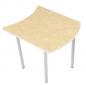 Preview: Flüstertisch PLUS 3, wellenförmig klein, Tischhöhe 59 cm - beige