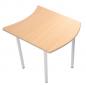 Preview: MILA Tisch 4, wellenförmig klein, Tischhöhe 64 cm - Birke