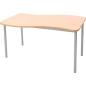 Preview: MILA Tisch 4, wellenförmig gross, Tischhöhe 64 cm - Birke