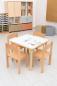 Preview: Tisch Marcus mit Holzgestell, 80 x 80 cm (B9060)