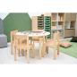 Preview: Tisch Marcus mit Holzgestell, Durchmesser 90 cm (B9065)