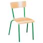 Preview: Stuhl D 6, Sitzhöhe 46 cm, für Tischhöhe 76 cm - grün - Buche