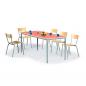 Preview: Stuhl D 6, Sitzhöhe 46 cm, für Tischhöhe 76 cm - alufarben - Buche