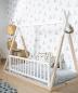 Preview: Tipi Kinderbett Rahmen natur/weiss 70x140