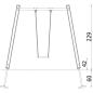 Preview: Orbis H Einfachschaukel - Gestell