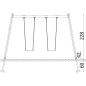 Preview: Quadro H Doppelschaukel - Gestell