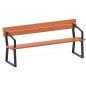 Preview: Sitzbank mit Stahlprofil, mit Armlehne