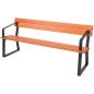 Preview: Sitzbank mit Stahlprofil, mit Armlehne