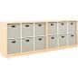 Preview: Schrank M mit Textilboxen, B 116 - Doppelset (Quadro 89)