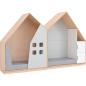 Preview: Möbelsatz Quadro Häuserzeile grau-weiss 201-180° - Ahorn