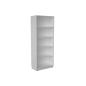 Preview: Quadro (Set 219W) - Schrank H 201 ohne Mittelwand, mit 4 Einlegeböden, B 79, weiss