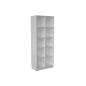 Preview: Quadro (Set 221W) - Schrank H 201 mit 1 Mittelwand und Einlegeböden, B 79, weiss
