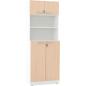 Preview: Grande - Hochschrank, T 48/38, H 223 - weiss, Türen Ahorn (Set 8)