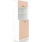 Preview: Grande - Hochschrank, T 48/38, H 223 - weiss, Türen Ahorn (Set 8)