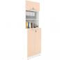 Preview: Grande - Hochschrank, T 48/38, H 223 - weiss, Türen Ahorn (Set 8)