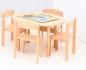 Preview: Set Nr. 99 - Gr. 1, Tisch Flexi, HPL Buche, mit Stühlen, SH 26 cm