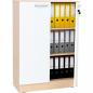 Preview: Grande Portfolioschrank, T 38, Ahorn, Türen weiss (Grande 55)