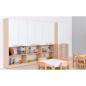 Preview: Hochschrank mit Schubladen, H 187, T 60 - Ahorn, Türen weiss (Grande 69)