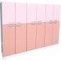 Preview: Möbelsatz Grande 80, T 38 - weiss, Türen farbig