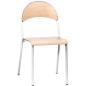 Preview: Stuhl P 6, Sitzhöhe 46 cm, für Tischhöhe 76 cm - alufarbig - Buche