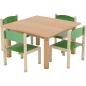 Mobile Preview: Set Nr. 3 - HPL-beschichteter Tisch mit Stühlen, Grösse 1