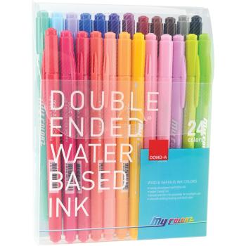 Duo-Faserstifte, 24 Farben